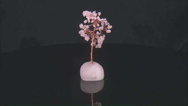 Rose Quartz Tree of Life Figurine with Rose Quartz Base Video Thumbnail