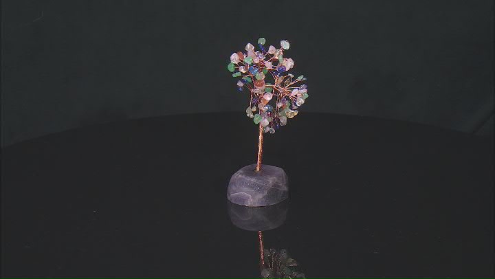 Multicolored Tree of Life Figurine with Amethyst Base Video Thumbnail