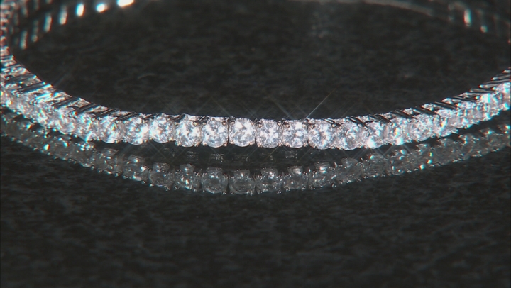 White topaz rhodium over silver stretch bracelet Video Thumbnail