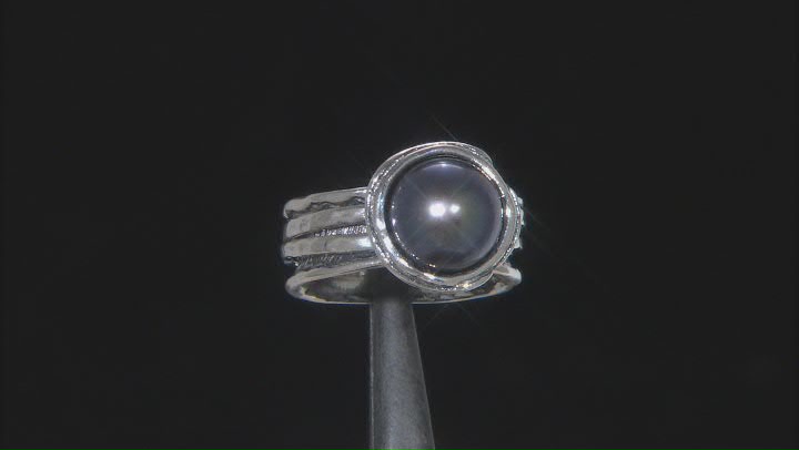 Black Cultured Freshwater Pearl Sterling Silver Ring Video Thumbnail