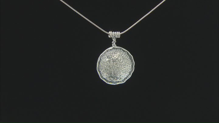 Sterling Silver Medallion 18 Inch Necklace Video Thumbnail