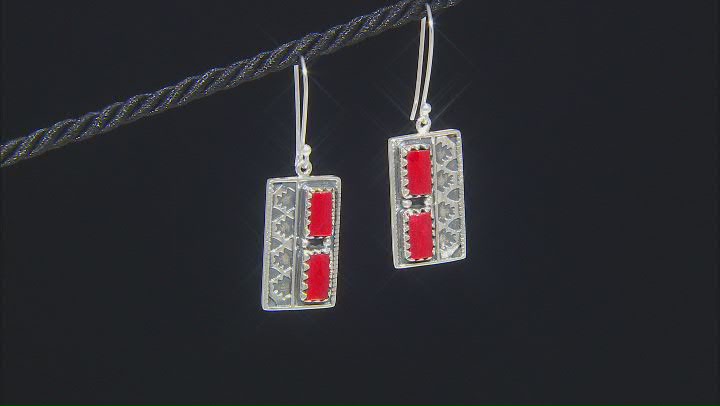 Bamboo Coral Sterling Silver Earring Video Thumbnail