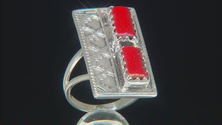 Bamboo Coral Sterling Silver Ring Video Thumbnail