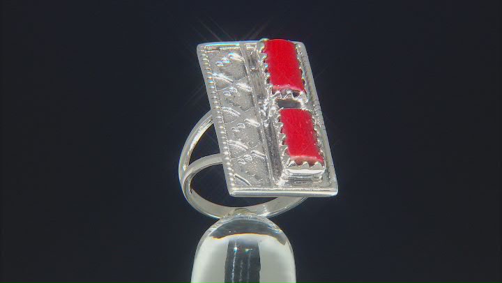 Bamboo Coral Sterling Silver Ring Video Thumbnail