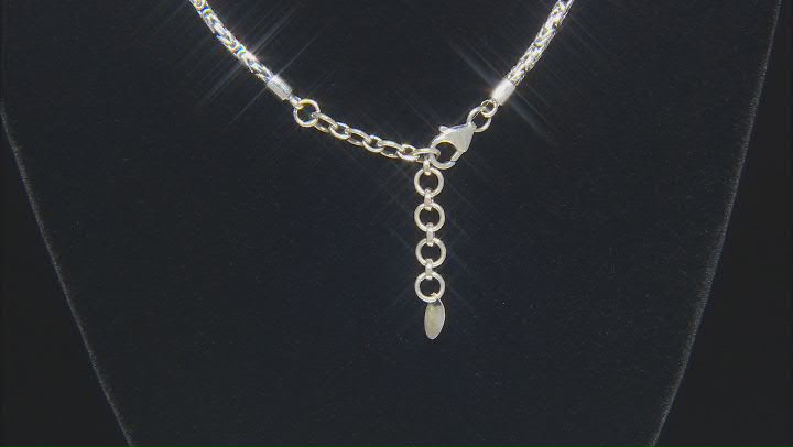 Sterling Silver 3mm Byzantine Necklace Video Thumbnail