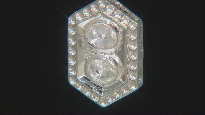 Foil-Backed Polki Diamond Sterling Silver Pendant Video Thumbnail
