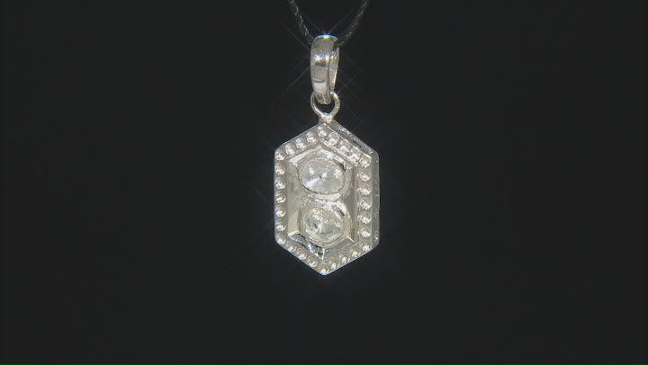 Foil-Backed Polki Diamond Sterling Silver Pendant