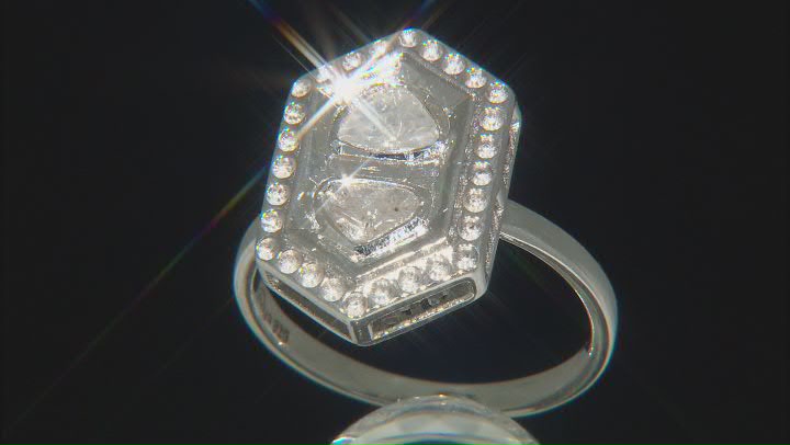 Polki Diamond Foil-Backed Sterling Silver Ring Video Thumbnail