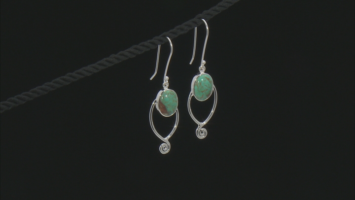 Blue Turquoise Sterling Silver Earrings Video Thumbnail