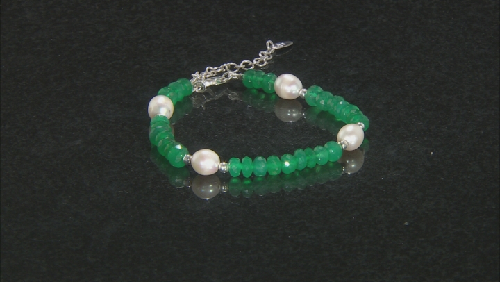 Green Onyx Silver Bracelet Video Thumbnail