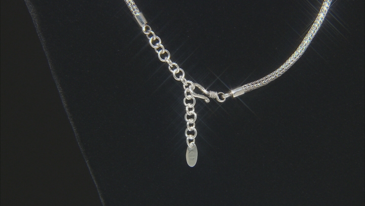 Sterling Silver Round Foxtail Chain Necklace Video Thumbnail