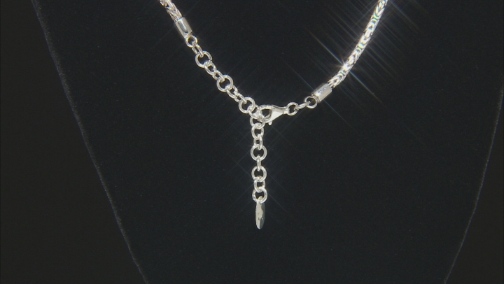 Sterling Silver 3mm Byzantine Necklace Video Thumbnail