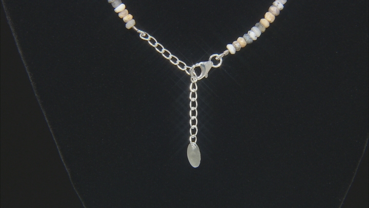 Dendretic Opal Sterling Silver Bead Strand Necklace Video Thumbnail