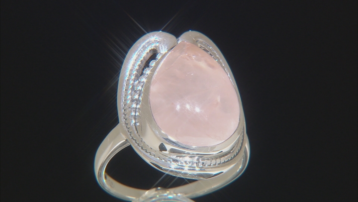 Rose Quartz Sterling Silver Ring Video Thumbnail