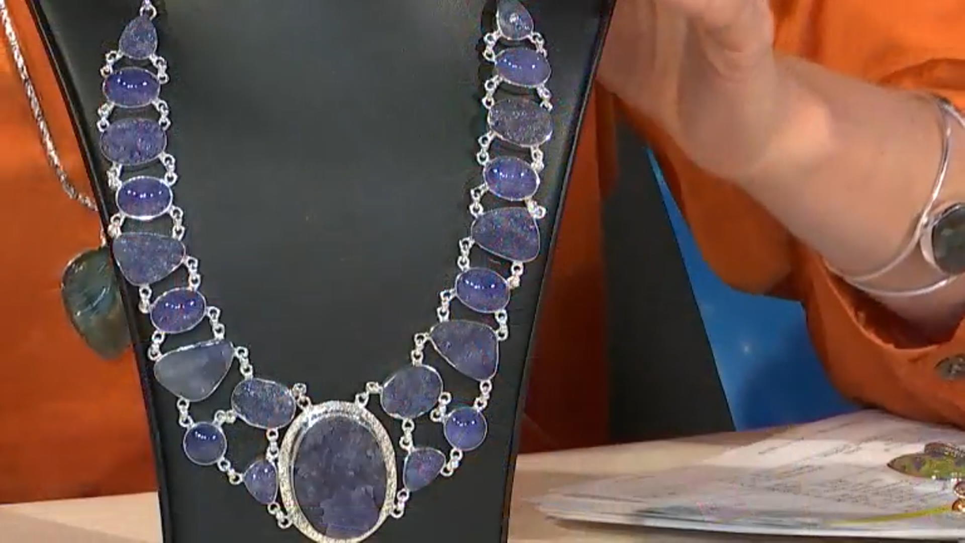 Rough Tanzanite Sterling Silver Necklace Video Thumbnail