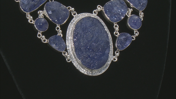 Rough Tanzanite Sterling Silver  Necklace Video Thumbnail