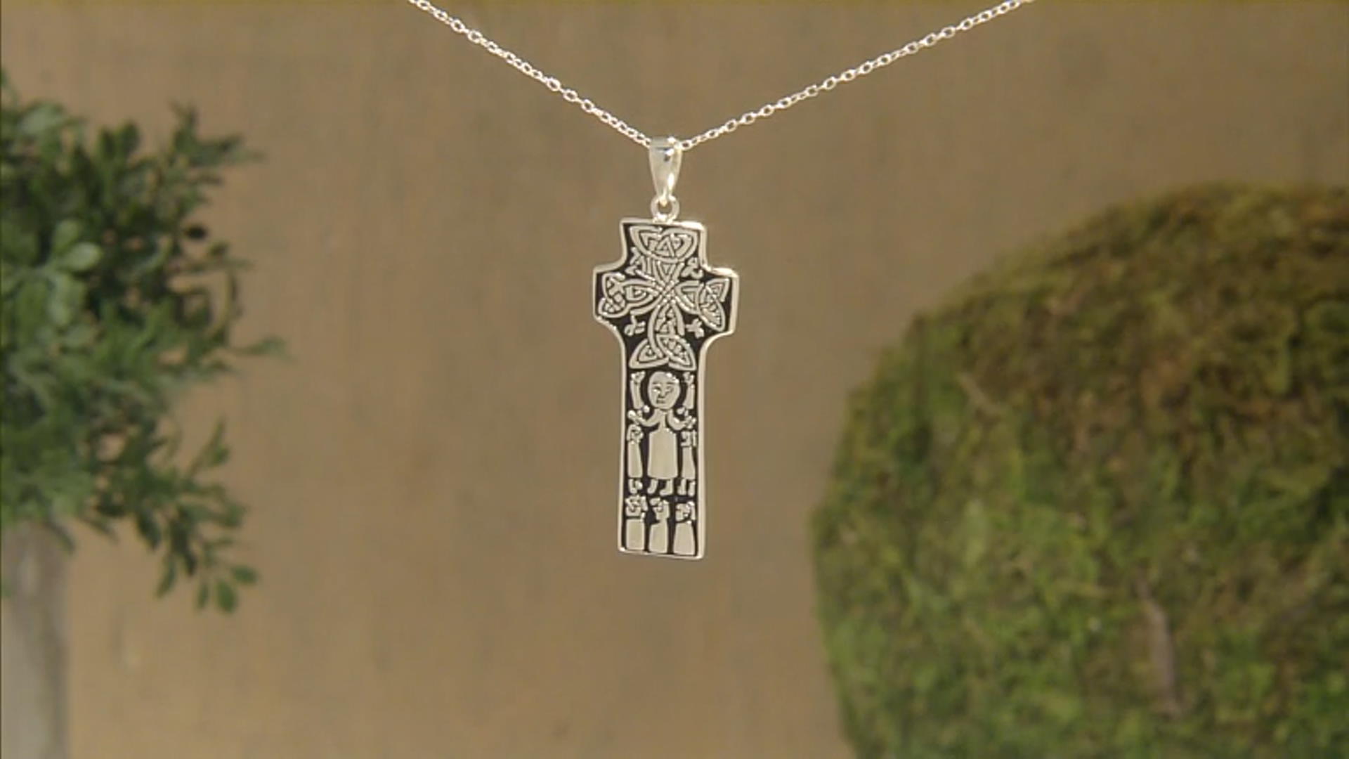 Sterling Silver Cross Pendant With Chain Video Thumbnail