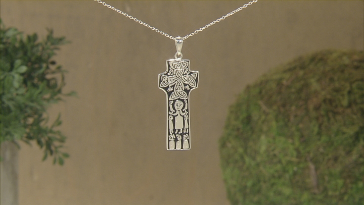 Sterling Silver Cross Pendant With Chain Video Thumbnail