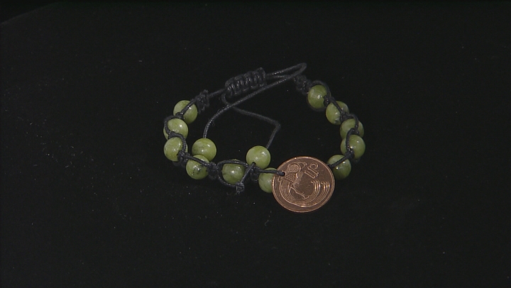 Green Connemara Marble And Copper Coin Bracelet Video Thumbnail