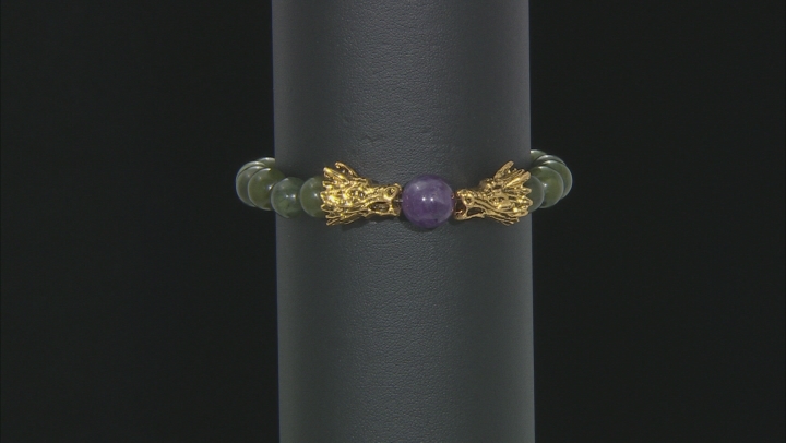 Connemara Marble Gold Tone Bracelet Set