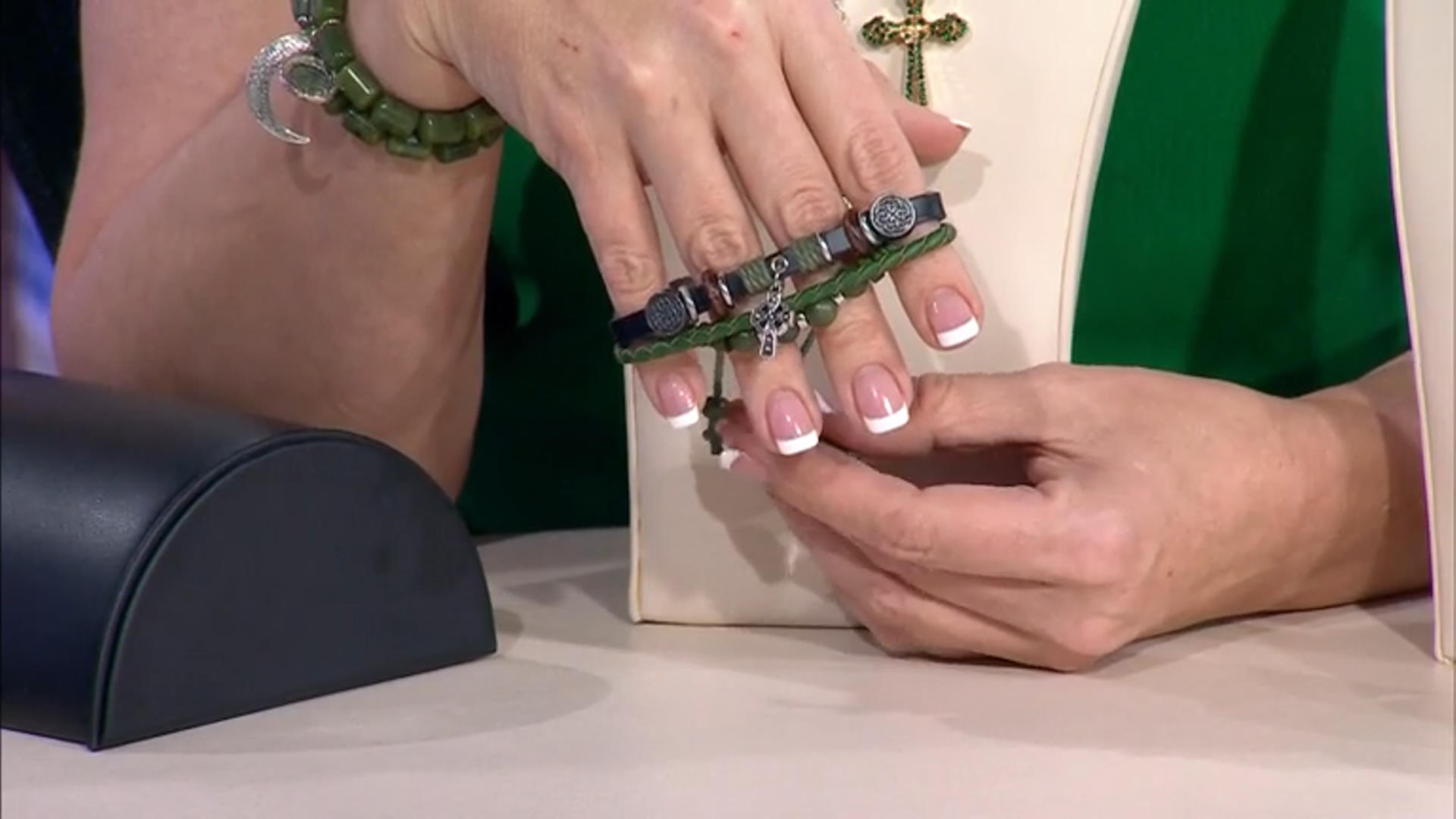 Green Connemara Marble Leather Bracelet Video Thumbnail