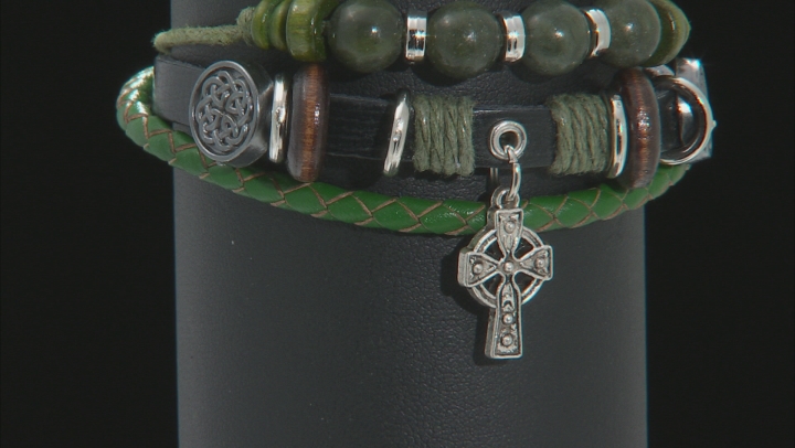 Green Connemara Marble Leather Bracelet Video Thumbnail