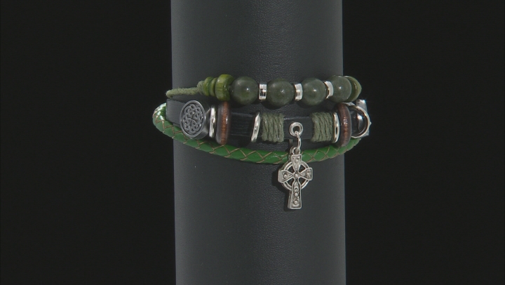 Green Connemara Marble Leather Bracelet Video Thumbnail