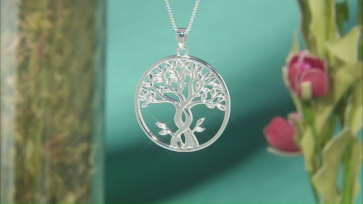 Silver Tone Tree Of Life Pendant With Chain Video Thumbnail