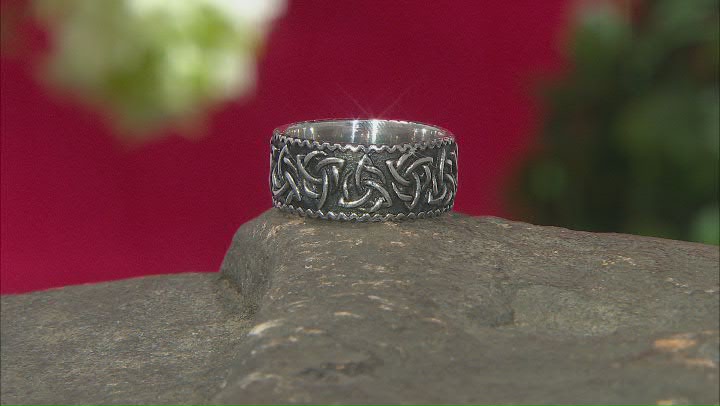 Stainless Steel Celtic Knot Band Ring Video Thumbnail