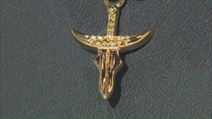 Connemara Marble Gold Tone Viking Charm Necklace Video Thumbnail