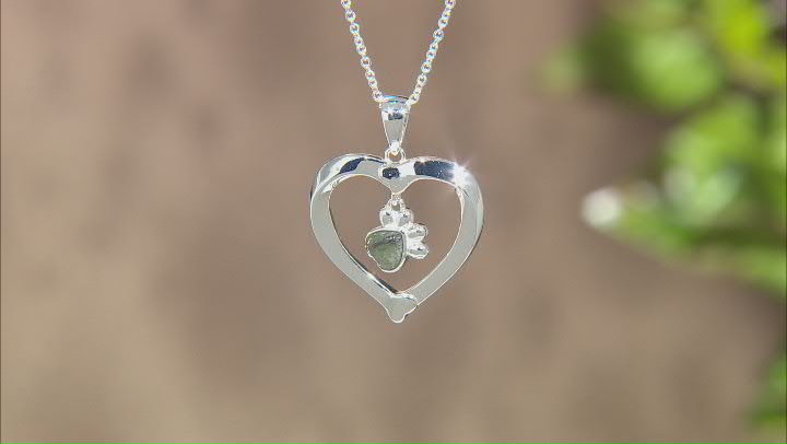 Artisan Collection of Ireland™ Connemara Marble Paw Silver Tone Over Brass Enhancer With Chain Video Thumbnail