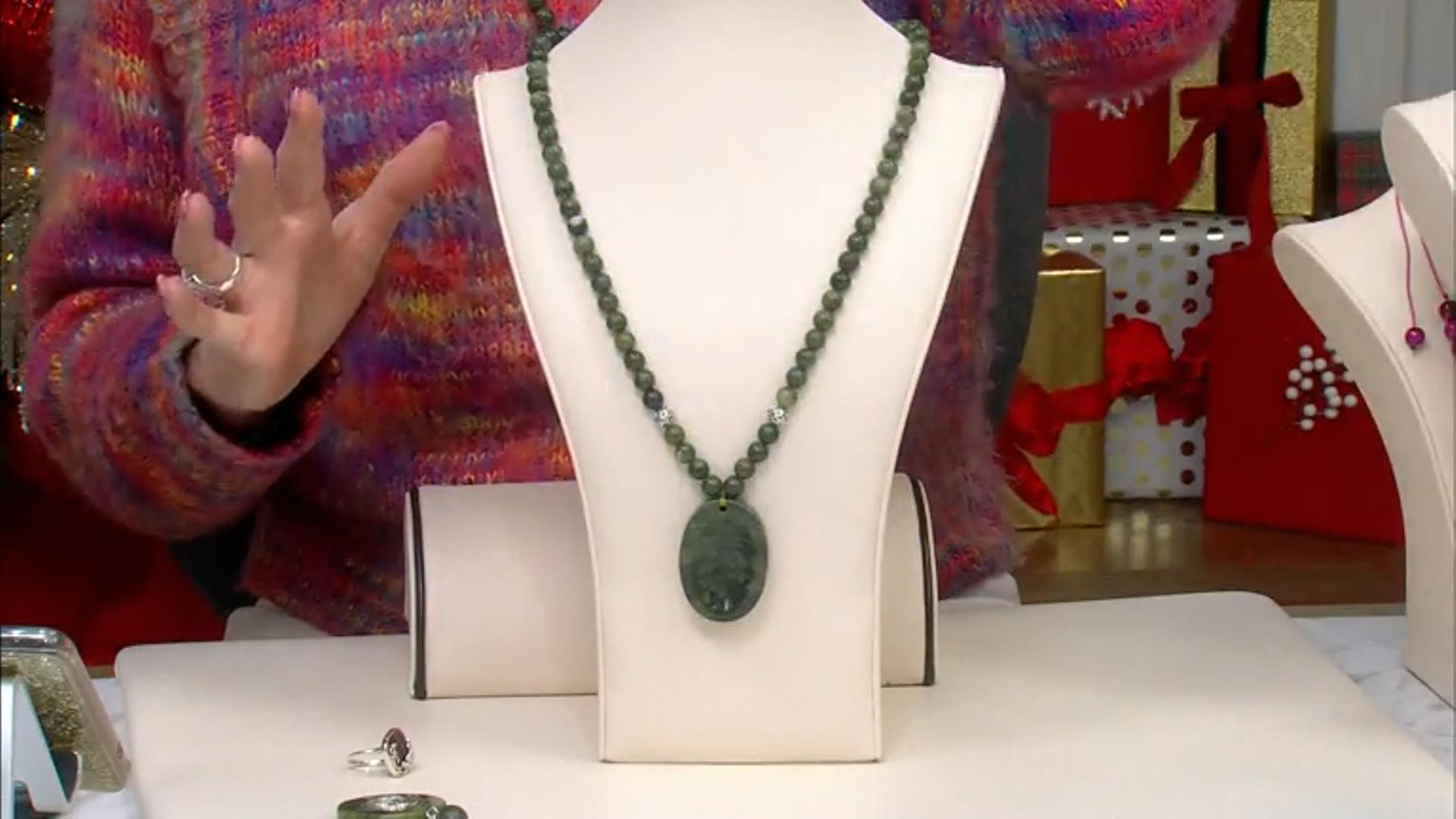 Connemara Marble Silver Tone Necklace & Bracelet Set Video Thumbnail