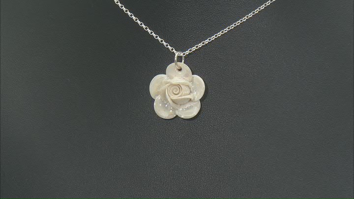 Belleek Hand Crafted Porcelain Rose Necklace Video Thumbnail