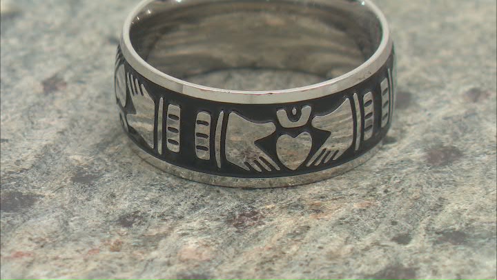 Stainless Steel Claddagh Band Ring Video Thumbnail