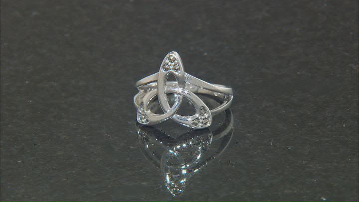 2mm Marcasite Sterling Silver Trinity Knot Ring Video Thumbnail