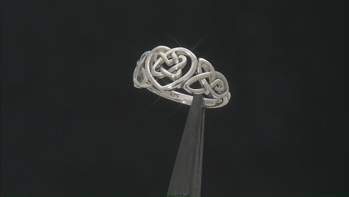 Sterling Silver Celtic Knot Heart Ring Video Thumbnail