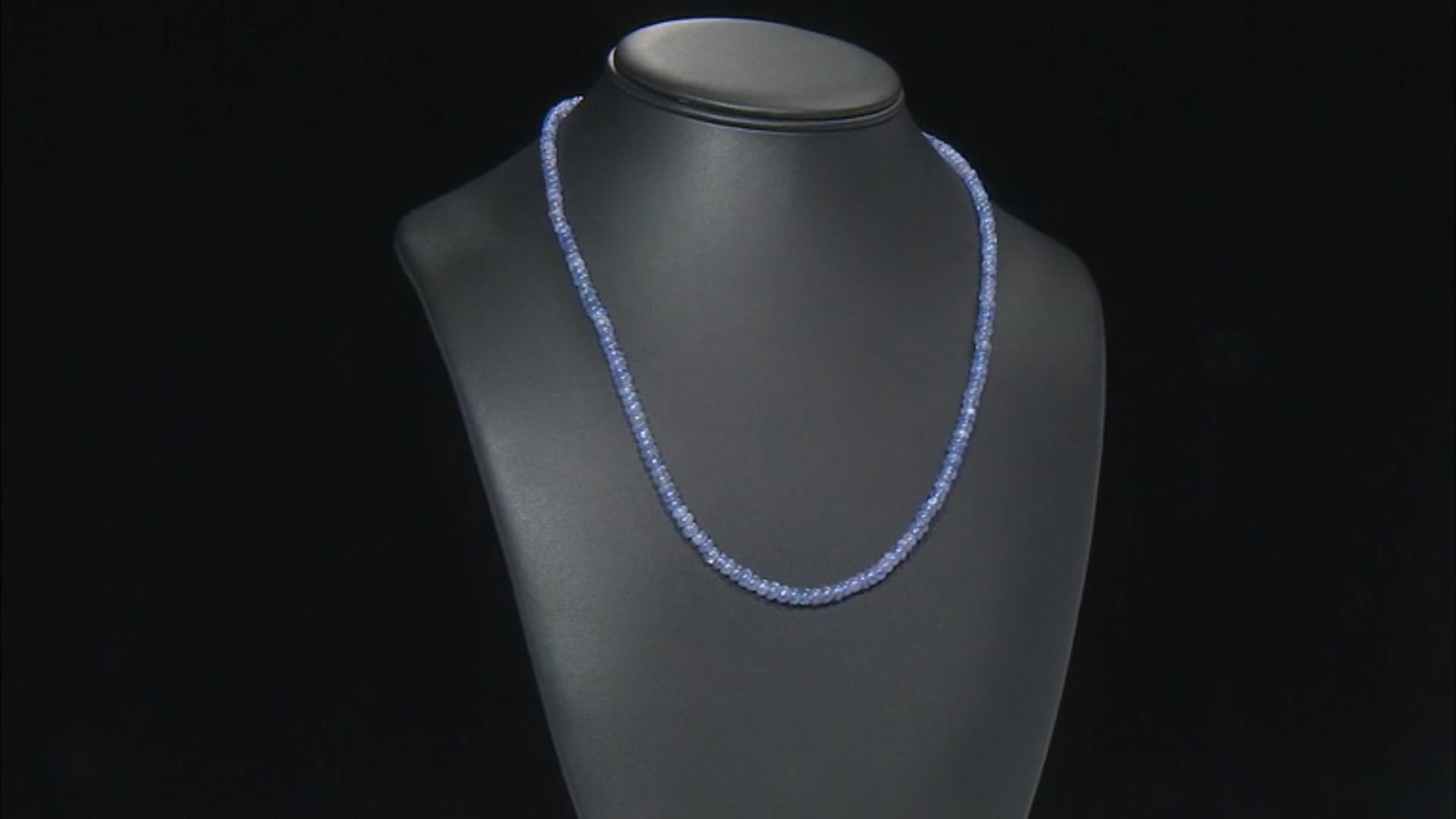 Tanzanite Rhodium Over Sterling Silver 20" Beaded Necklace Video Thumbnail