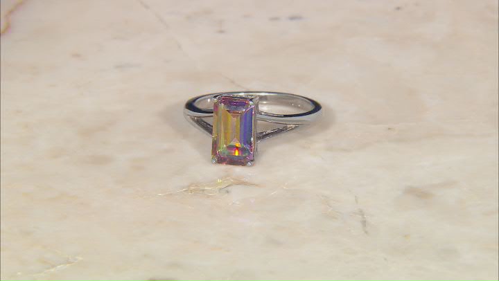 Multi Color Northern Lights™ Quartz Black Rhodium Over Sterling Silver Ring 1.70ct Video Thumbnail