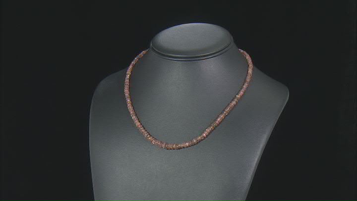 Andalusite Rhodium Over Sterling Silver 18" Beaded Necklace Video Thumbnail