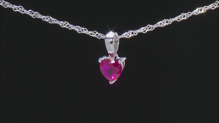 Red Lab Created Ruby Rhodium Over Sterling Silver Jewelry Set 3.60ctw Video Thumbnail