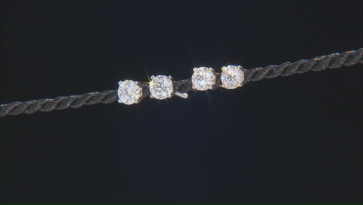 Certified White Lab-Grown Diamond H-I SI 14k Yellow Gold Solitaire Stud Earrings 0.75ctw Video Thumbnail
