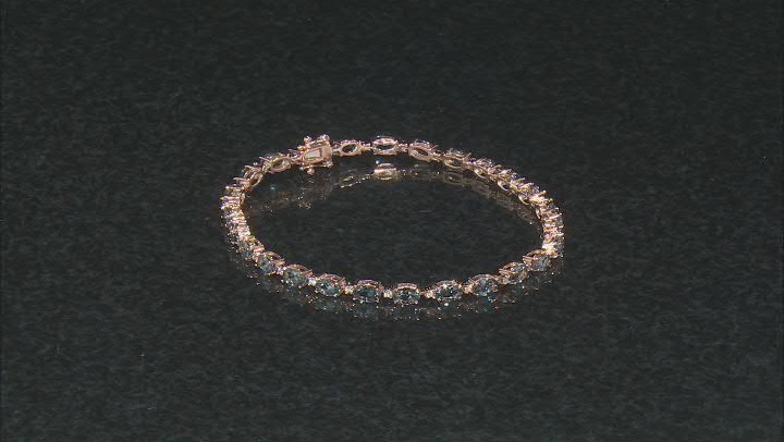 Platinum Color Spinel 10k Rose Gold Bracelet 7.00ctw Video Thumbnail