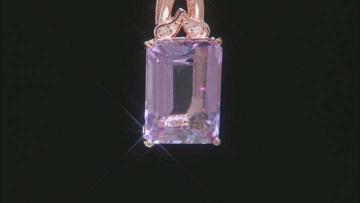 Lavender Amethyst 18k Rose Gold Over Silver Pendant With Chain 6.07ctw Video Thumbnail
