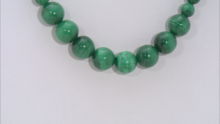 Green malachite sterling silver necklace Video Thumbnail