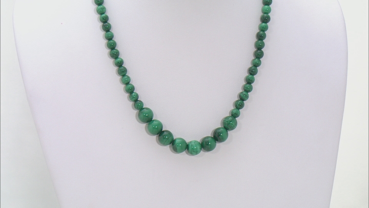 Green malachite sterling silver necklace Video Thumbnail