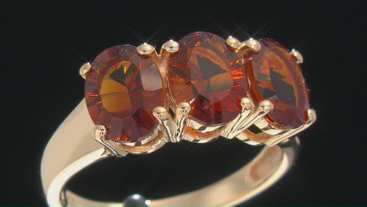 Orange Madeira Citrine 18K Yellow Gold Over Sterling Silver Ring 2.55ctw Video Thumbnail