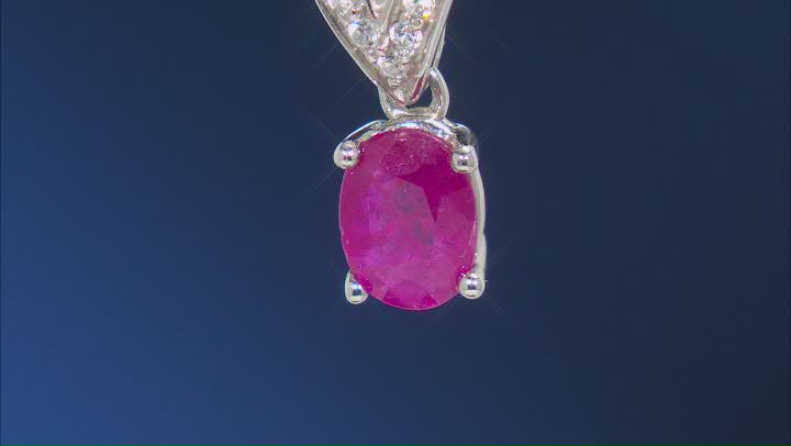 Red Mahaleo® Ruby Sterling Silver Pendant With Chain .85ctw Video Thumbnail