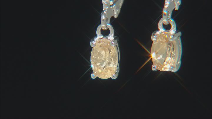 Golden Hessonite Sterling Silver Solitaire Earrings .85ctw Video Thumbnail