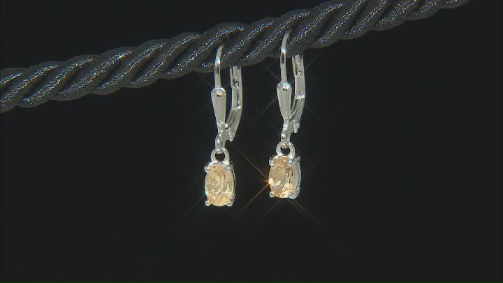 Golden Hessonite Sterling Silver Solitaire Earrings .85ctw Video Thumbnail