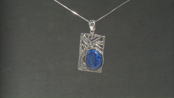 Blue Lapis Lazuli Sterling Silver Enhancer With Chain Video Thumbnail